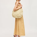 60042A Clara Crochet Straw Tote Bag - MiMi Wholesale
