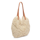 60042A Clara Crochet Straw Tote Bag - MiMi Wholesale