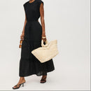 60058 Edith Straw Tote Bag - MiMi Wholesale