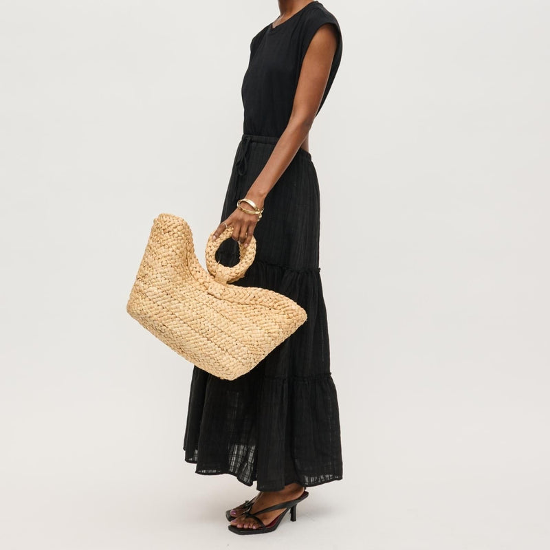 60058 Edith Straw Tote Bag - MiMi Wholesale