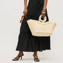 60058 Edith Straw Tote Bag - MiMi Wholesale