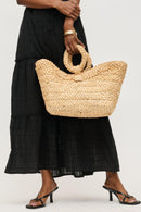 60058 Edith Straw Tote Bag - MiMi Wholesale