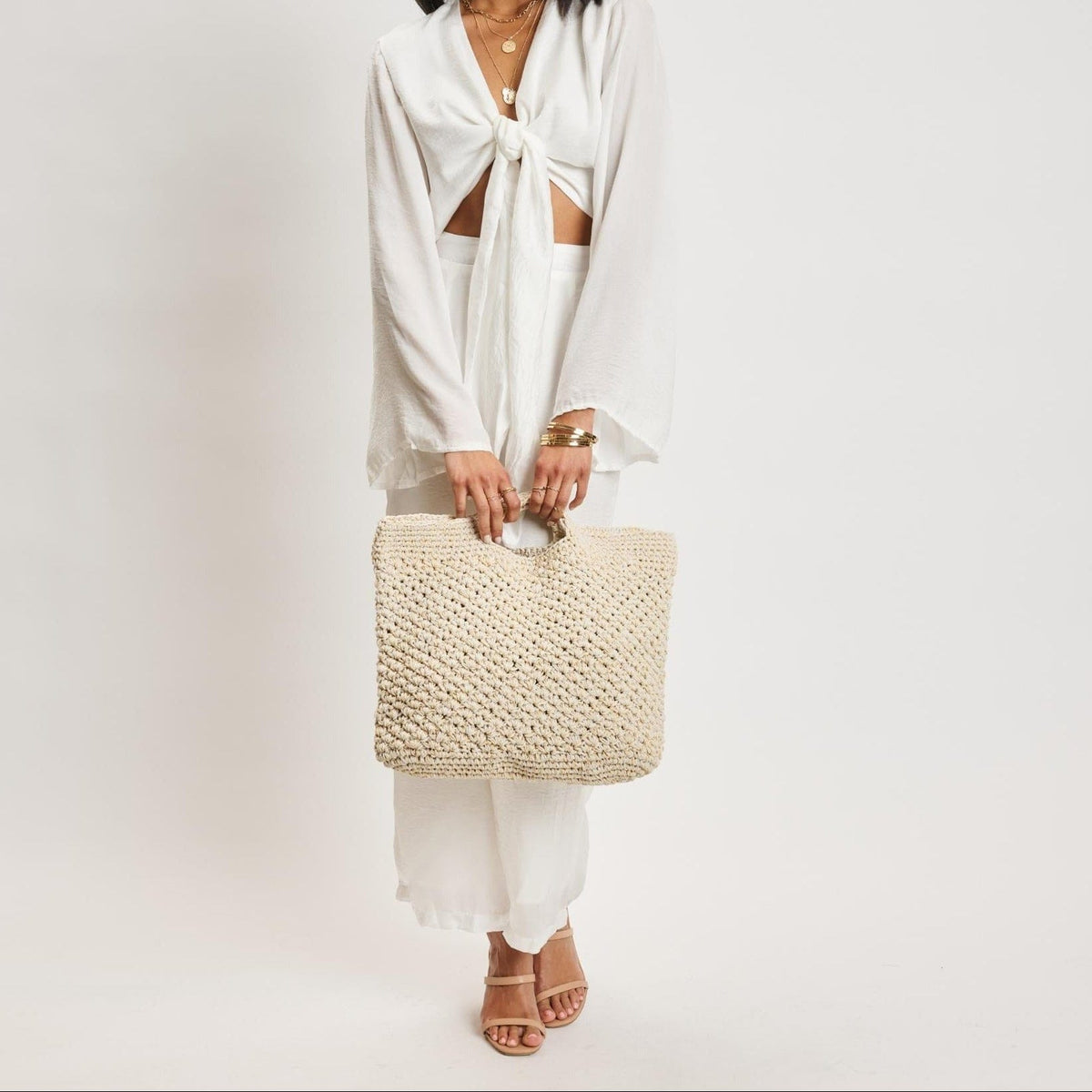 60203ML Marisol Crochet Tote Bag - MiMi Wholesale
