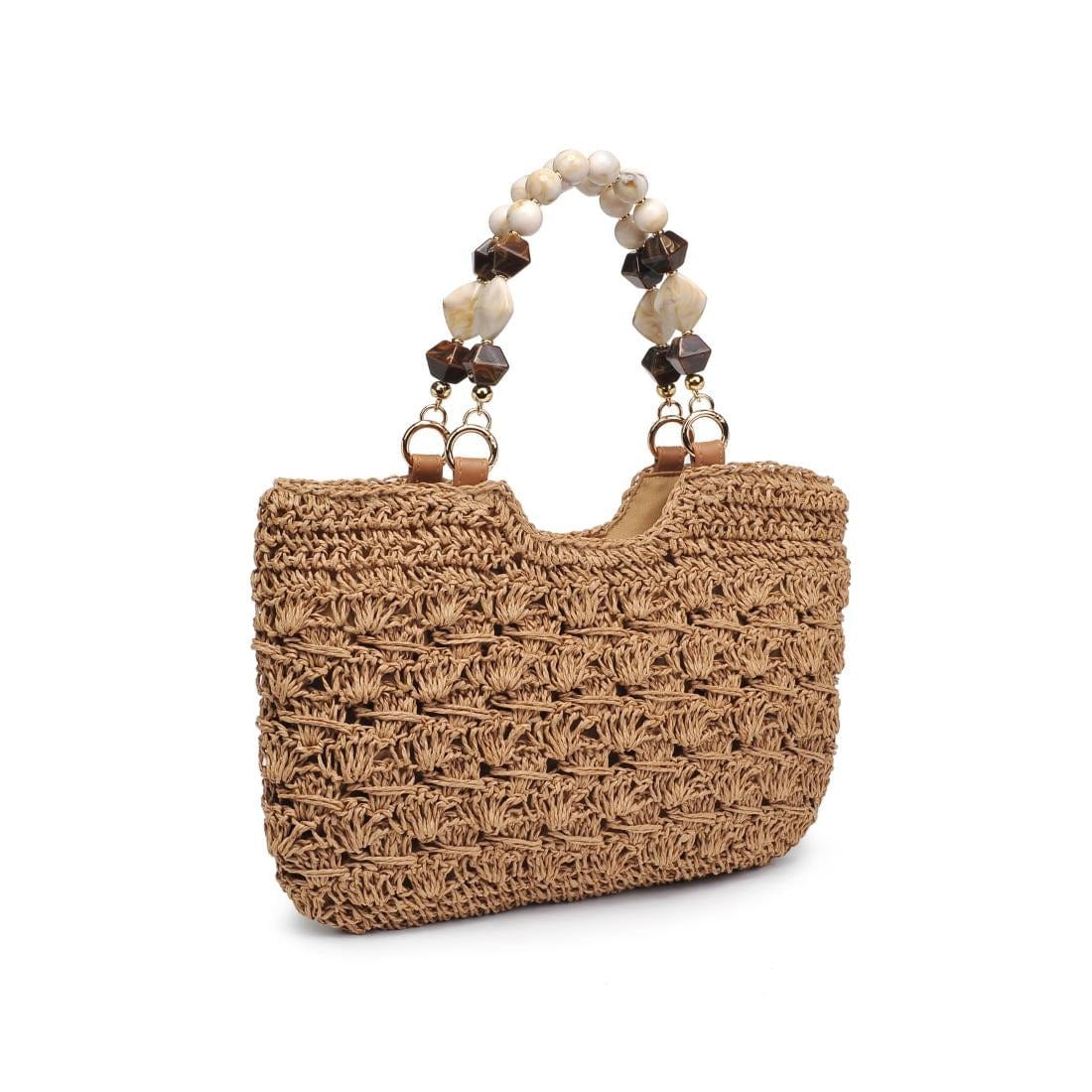 60243 Nora Straw Mini Crochet Tote Bag - MiMi Wholesale