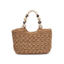 60243 Nora Straw Mini Crochet Tote Bag - MiMi Wholesale