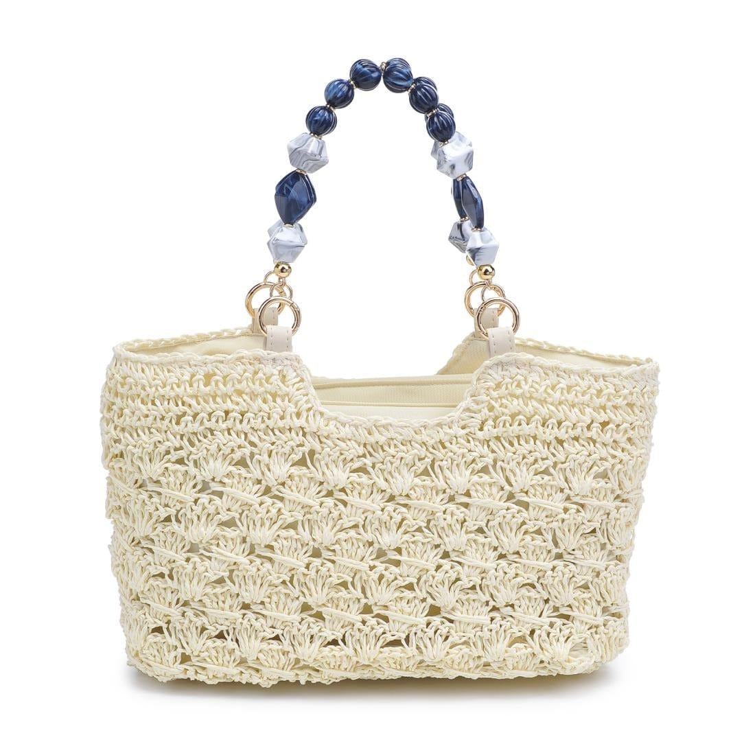 60243 Nora Straw Mini Crochet Tote Bag - MiMi Wholesale