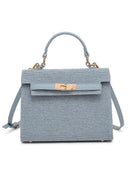 60270 Adeline Straw Satchel/Crossbody Bag - MiMi Wholesale