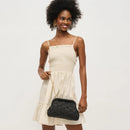 60275A Annie Straw Clutch Bag With Chain Strap - MiMi Wholesale