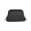 60275A Annie Straw Clutch Bag With Chain Strap - MiMi Wholesale