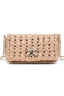 60363 Betty Straw Starfish Detail Crossbody Bag - MiMi Wholesale