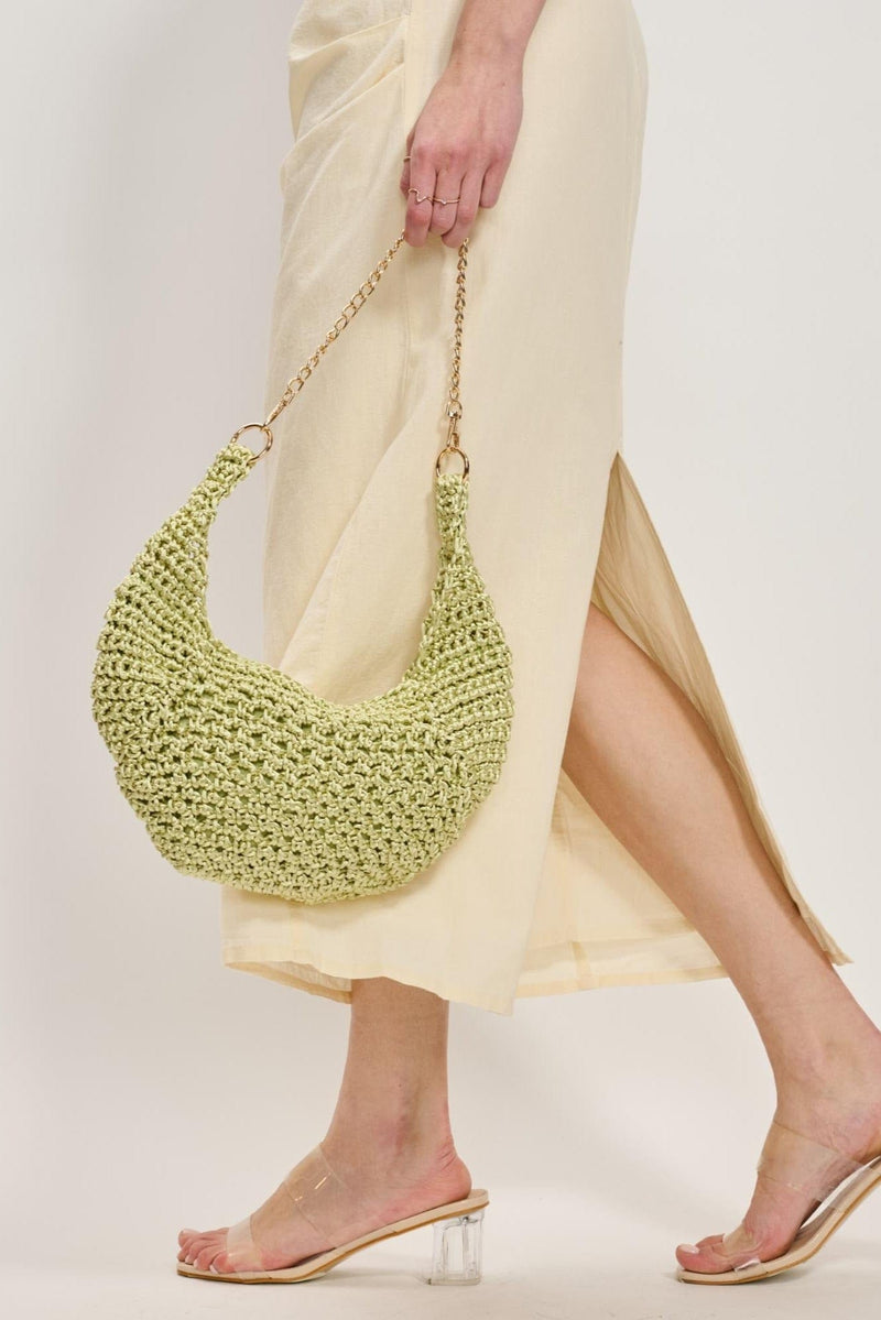 60402ML Soraya Straw Shoulder Bag - MiMi Wholesale