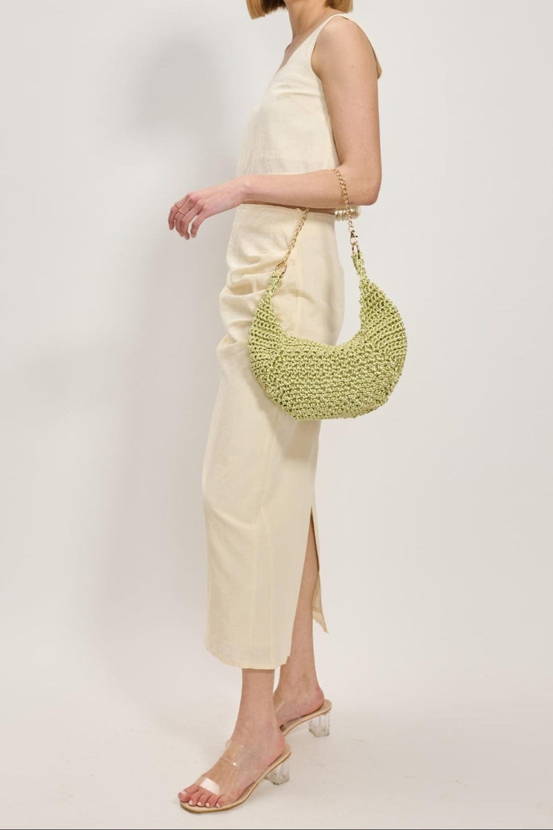 60402ML Soraya Straw Shoulder Bag - MiMi Wholesale
