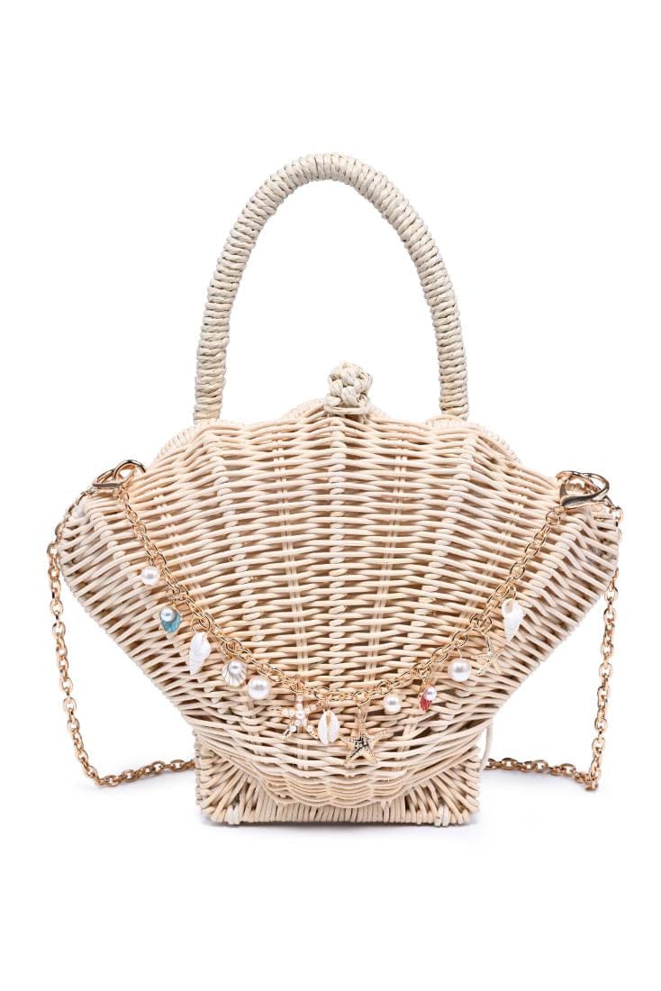 60428B Erica Straw Shell Crossbody/Clutch Bag - MiMi Wholesale