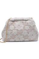 60459 Ophelia Floral Woven Clutch/Evening Bag - MiMi Wholesale