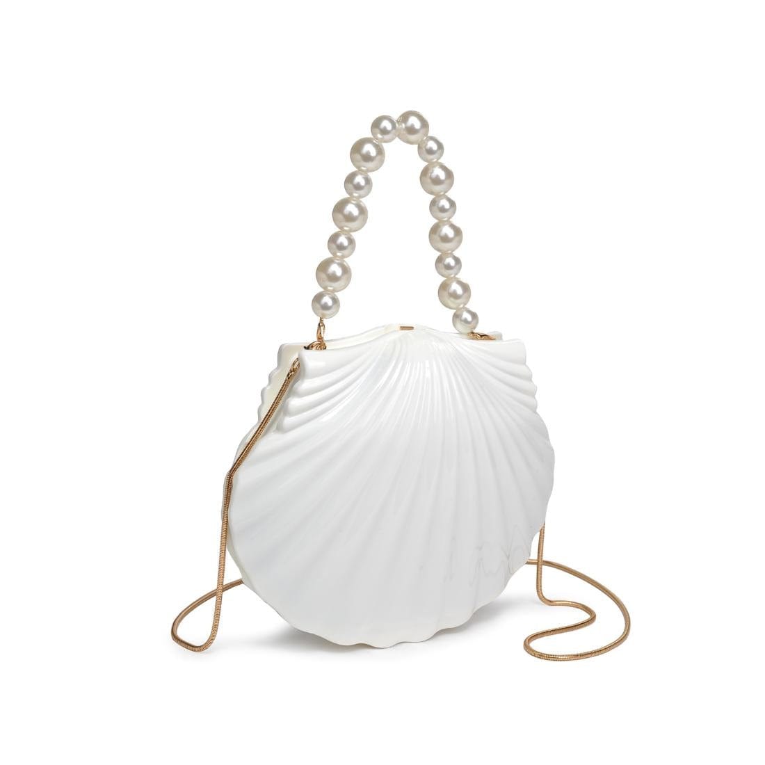 60915 Kayla Shell Pearl Handle Evening Bag - MiMi Wholesale