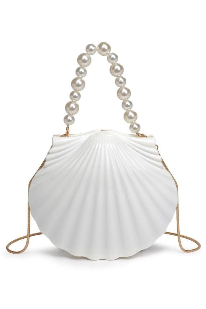 60915 Kayla Shell Pearl Handle Evening Bag - MiMi Wholesale