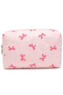 61028BOW Bow and Tell Cosmetic Travel Pouch - MiMi Wholesale