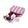 61028BS Essential Stripe Cosmetic Bag - MiMi Wholesale