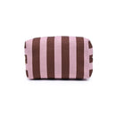 61028BS Essential Stripe Cosmetic Bag - MiMi Wholesale