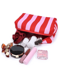 61028BS Essential Stripe Cosmetic Bag - MiMi Wholesale