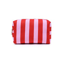 61028BS Essential Stripe Cosmetic Bag - MiMi Wholesale