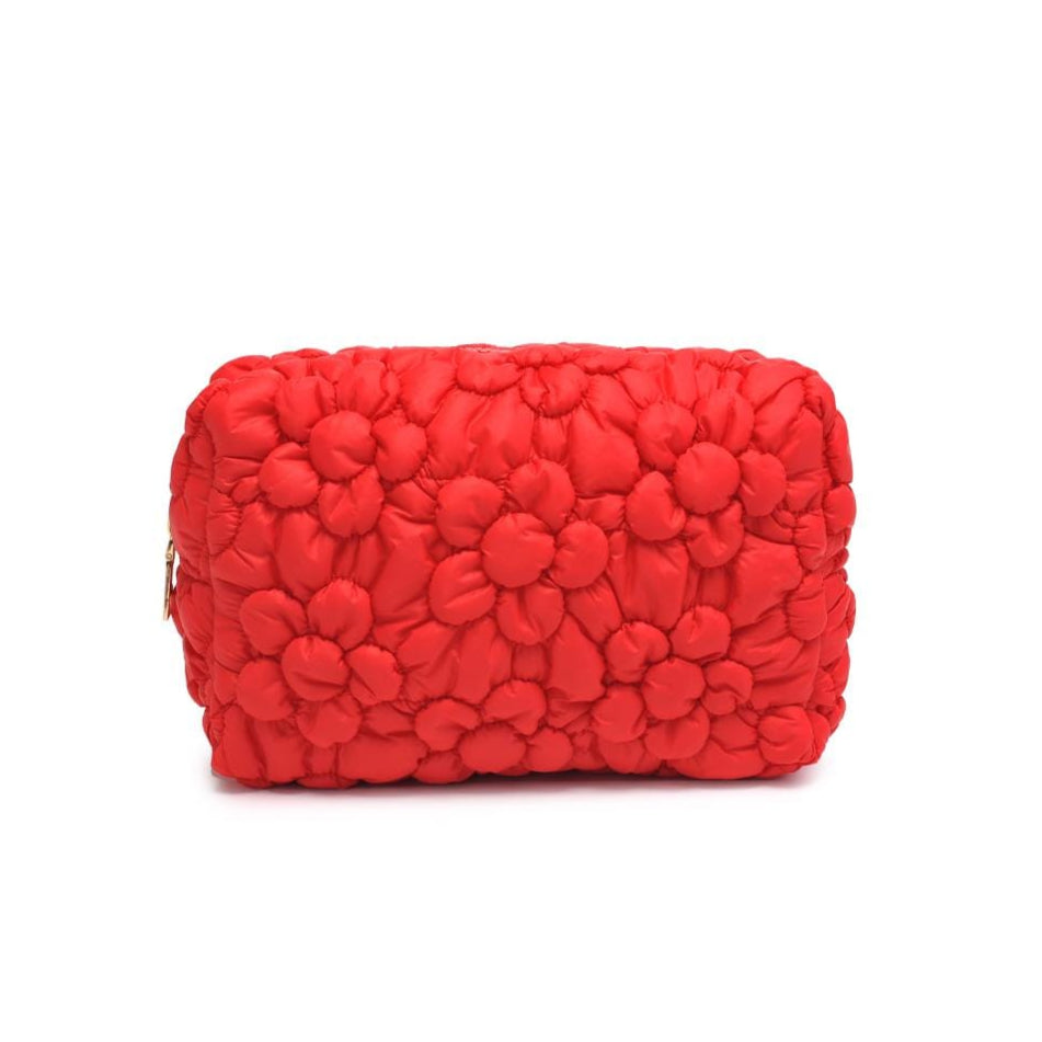 61028F Flora Pop Nylon Cosmetic Pouch - MiMi Wholesale