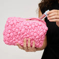 61028F Flora Pop Nylon Cosmetic Pouch - MiMi Wholesale