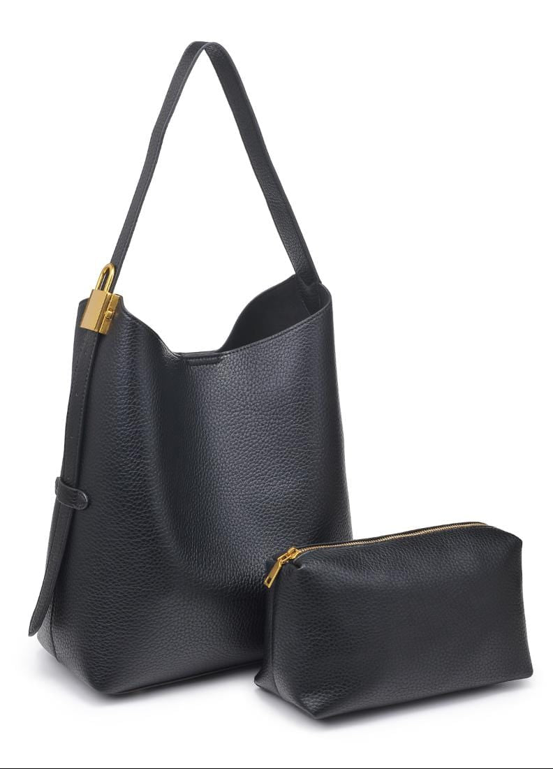 61286 Matty Hobo Tote 2 in 1 Bag With Pouch - MiMi Wholesale