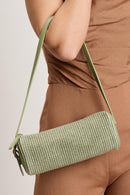 61305STML Mila Straw Cylinder Shoulder Bag - MiMi Wholesale