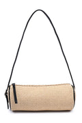 61305STML Mila Straw Cylinder Shoulder Bag - MiMi Wholesale