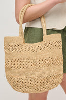 61322 Brynn Straw Tote Bag - MiMi Wholesale