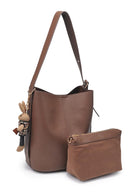 61350 Jessica Hobo Tote 2 in 1 Bag With Pouch - MiMi Wholesale