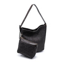 61350SW Jessica Straw Hobo Tote Bag With Pouch - MiMi Wholesale