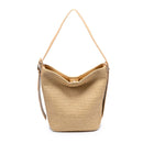 61350SW Jessica Straw Hobo Tote Bag With Pouch - MiMi Wholesale