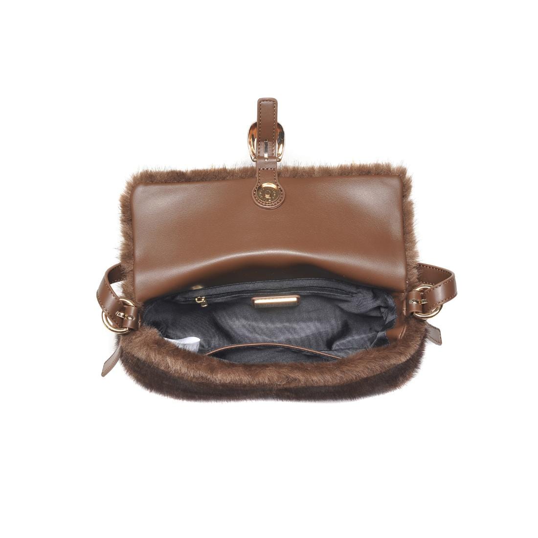 61647 Gloria Faux Fur Shoulder Bag - MiMi Wholesale