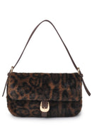 61647L Faux Fur Leopard Shoulder Bag - MiMi Wholesale