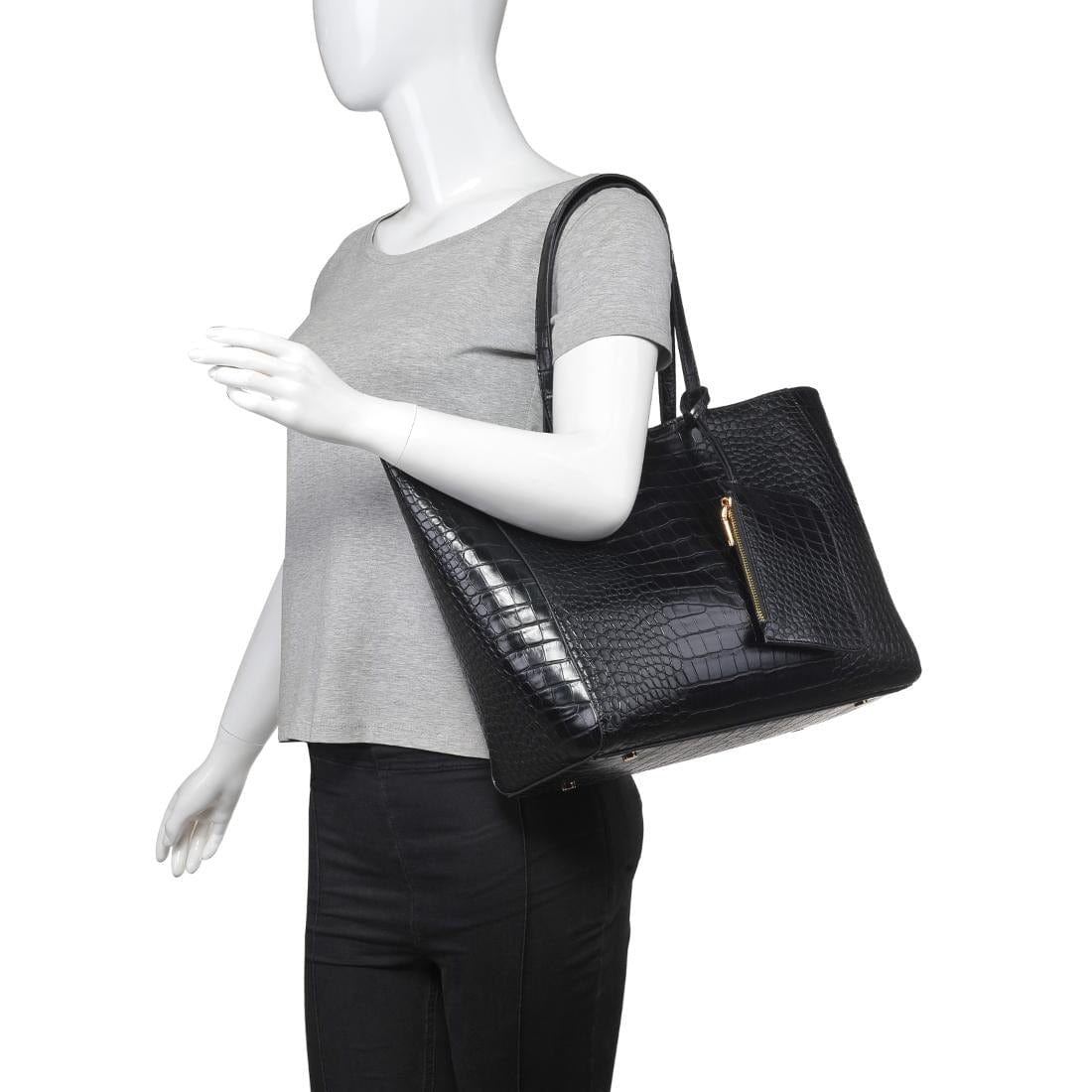 61673B Tiffany Croc Tote Bag - MiMi Wholesale