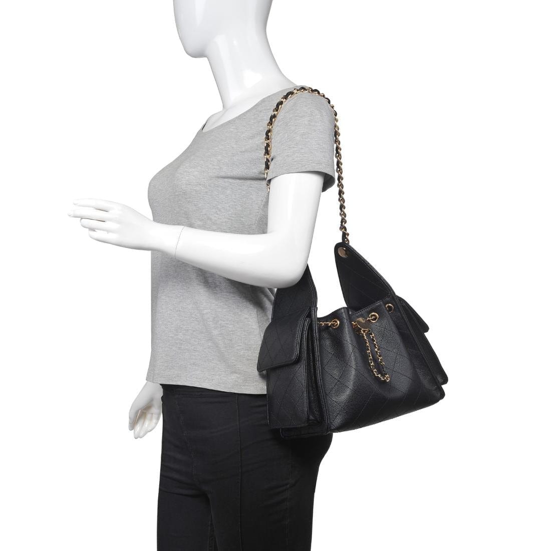 61740 Willow Hobo Bag With Chain Strap - MiMi Wholesale