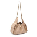 61740FS Willow Faux Suede Hobo Bag With Chain Strap - MiMi Wholesale