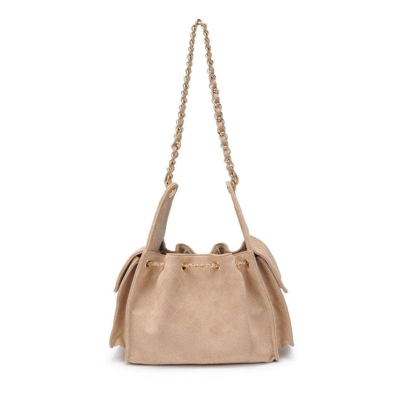 61740FS Willow Faux Suede Hobo Bag With Chain Strap - MiMi Wholesale