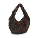 61954 Cecilia Leopard Faux Fur Hobo Bag - MiMi Wholesale