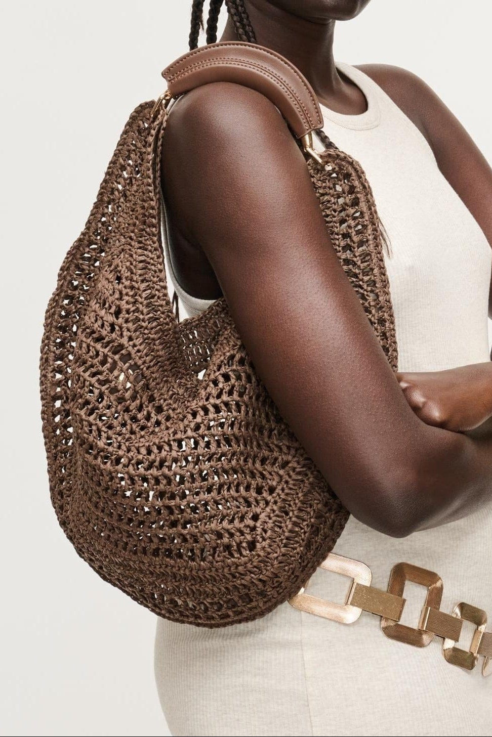 62249 Camden Crochet Hobo Bag - MiMi Wholesale