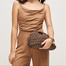 62428 Abigail Straw Crossbody/Clutch Bag With Chain Strap - MiMi Wholesale