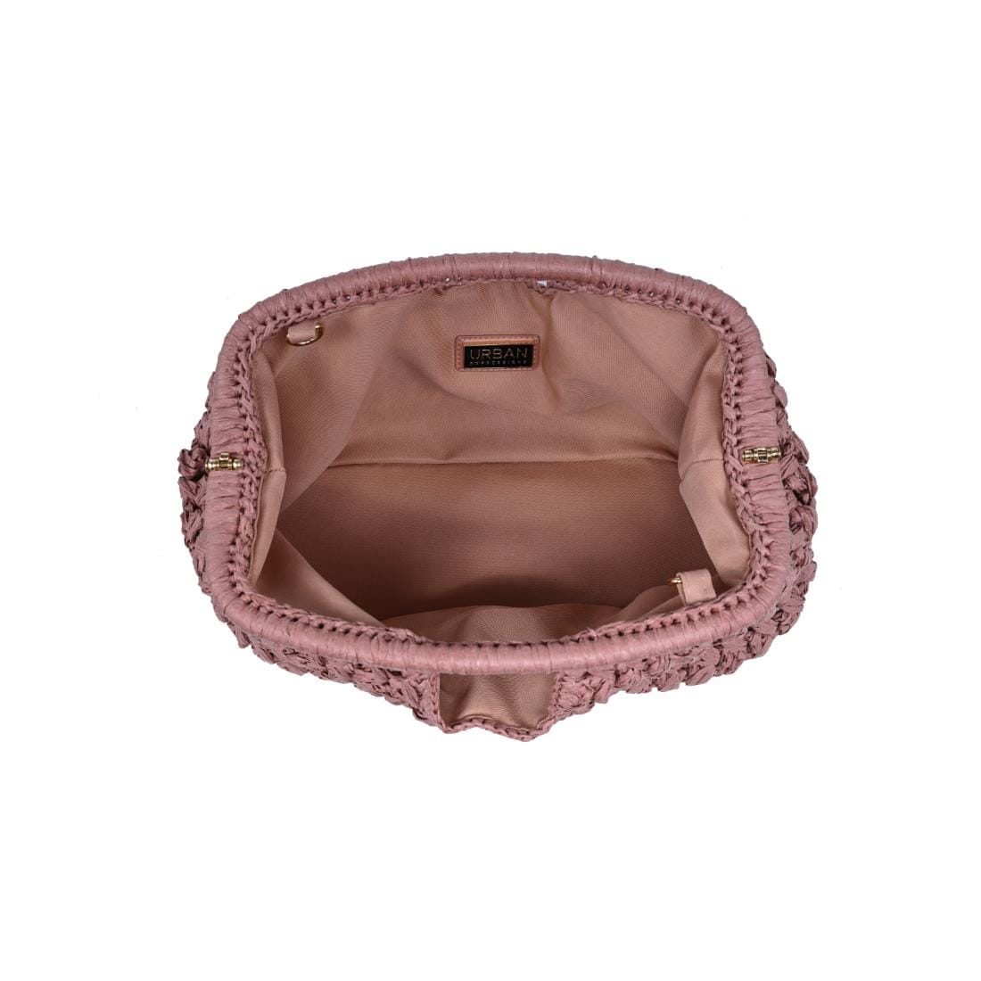 62428 Abigail Straw Crossbody/Clutch Bag With Chain Strap - MiMi Wholesale