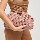 62428 Abigail Straw Crossbody/Clutch Bag With Chain Strap - MiMi Wholesale