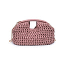 62428 Abigail Straw Crossbody/Clutch Bag With Chain Strap - MiMi Wholesale