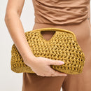 62428 Abigail Straw Crossbody/Clutch Bag With Chain Strap - MiMi Wholesale