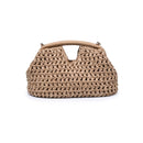 62428 Abigail Straw Crossbody/Clutch Bag With Chain Strap - MiMi Wholesale