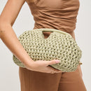 62428 Abigail Straw Crossbody/Clutch Bag With Chain Strap - MiMi Wholesale