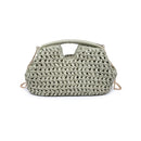 62428 Abigail Straw Crossbody/Clutch Bag With Chain Strap - MiMi Wholesale